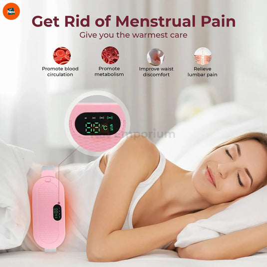 Feature image shows velvet heating pad for cramps