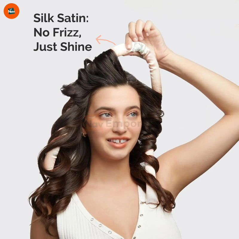 Satin Curling Set with Scrunchies for Frizz-Free Hair