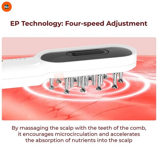 Feature image showing red light therapy hair brush LEDs