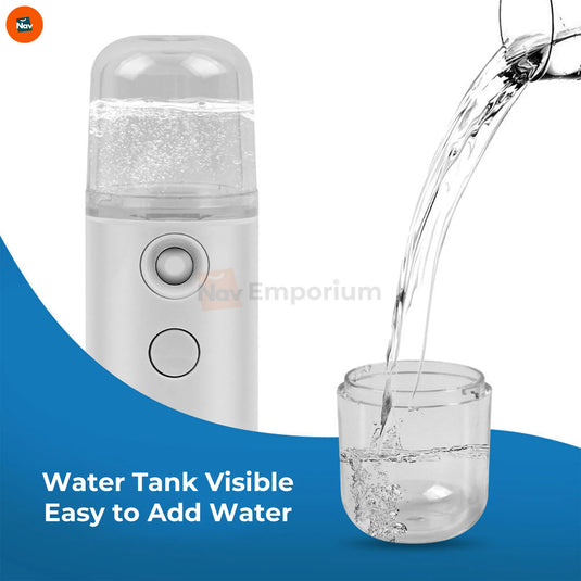 Portable nano facial mister with leak-proof water tank