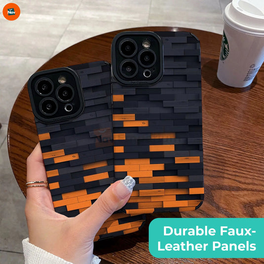 Faux-Leather Stitching Close-Up