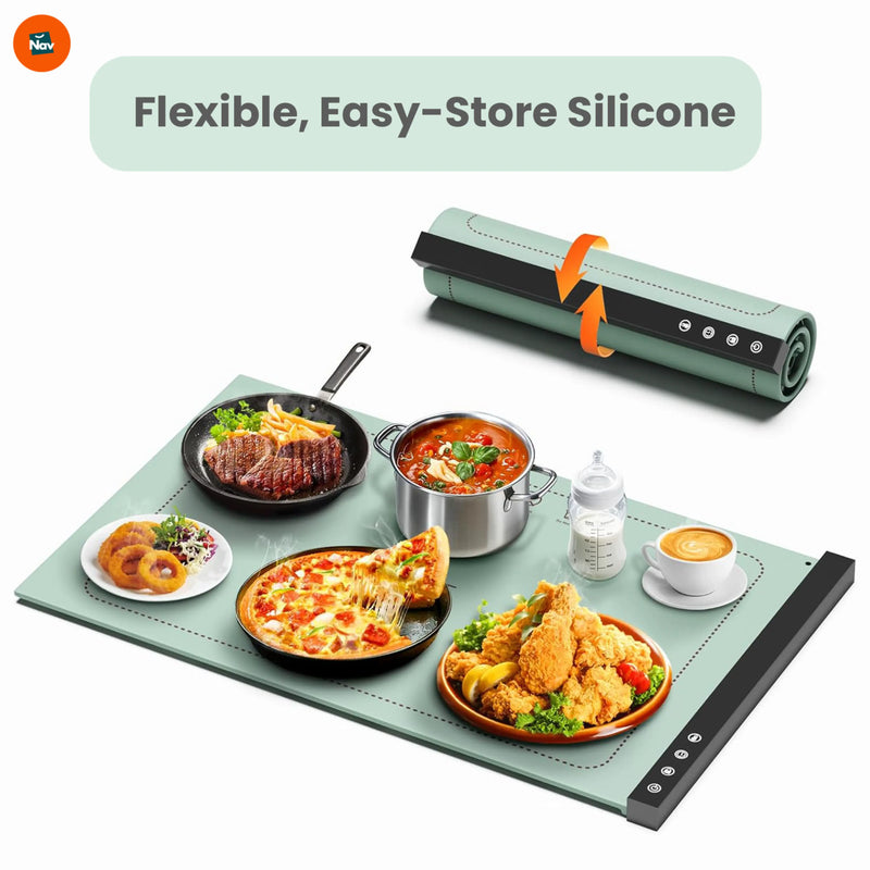 Rollable countertop buffet warmer mat