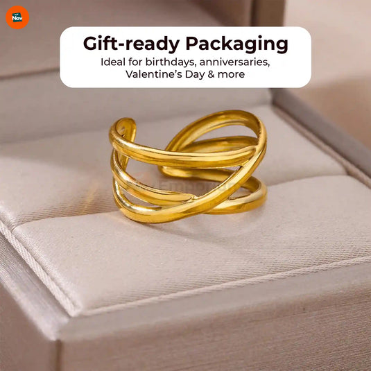 Stackable Rings Set – Gold Plated and Adjustable