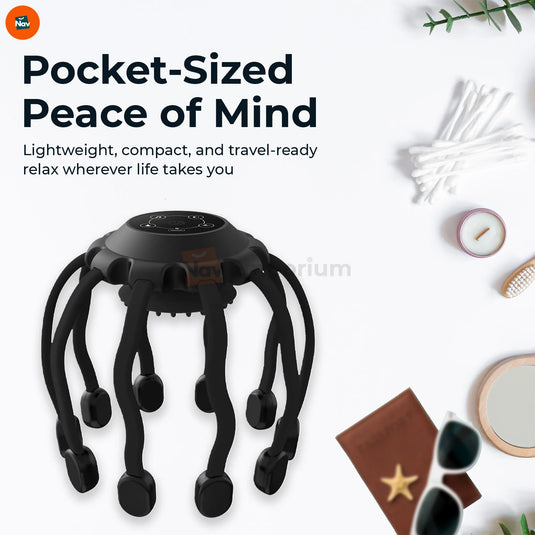 Feature image illustrating Bluetooth head massager connectivity