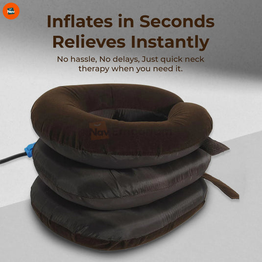 compact foldable design neck traction device