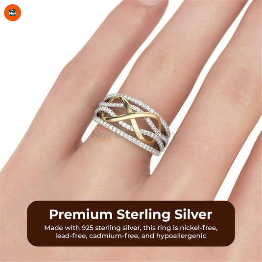 Silver and gold love band