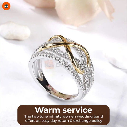 Infinity loop wedding ring