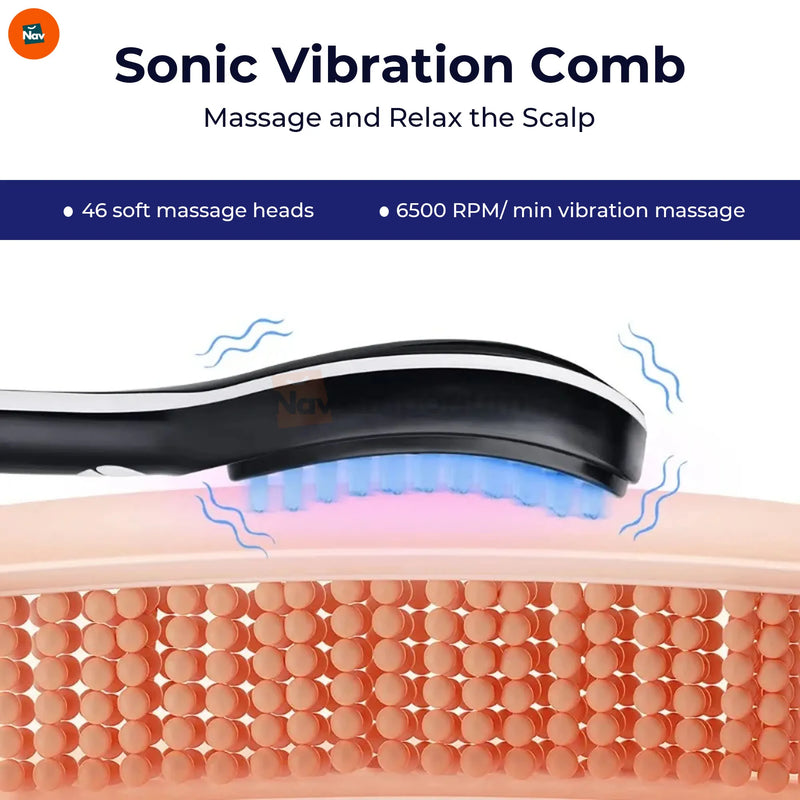 Laser hair growth comb features infographic