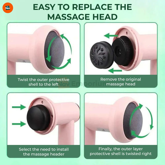 Dimension image massage gun size diagram