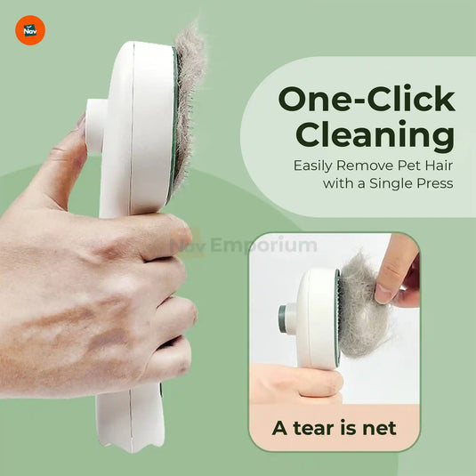 Portable pet grooming brush
