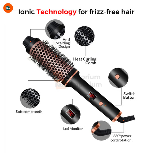 LCD Display Hair Styling Brush
