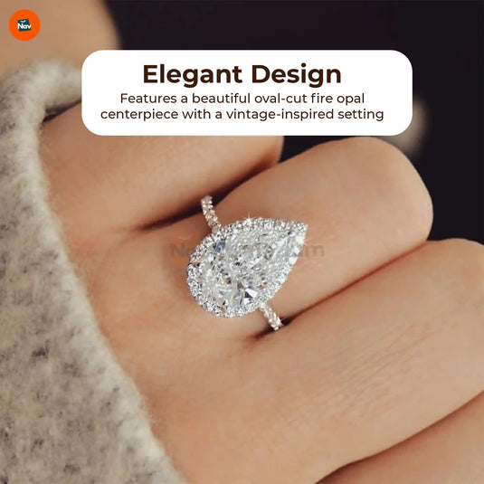 Vintage opal stacking ring