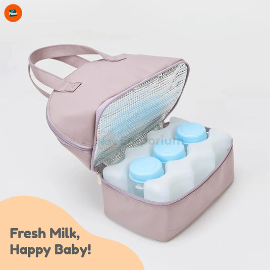 Breastmilk ice pack and cooler set
