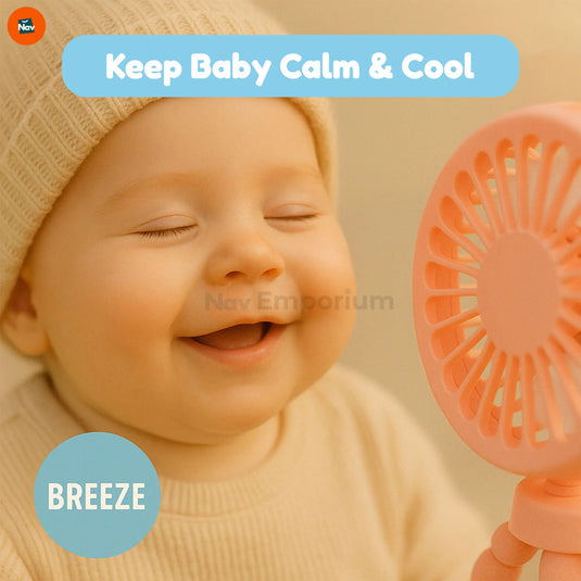 360 rotation fan for stroller