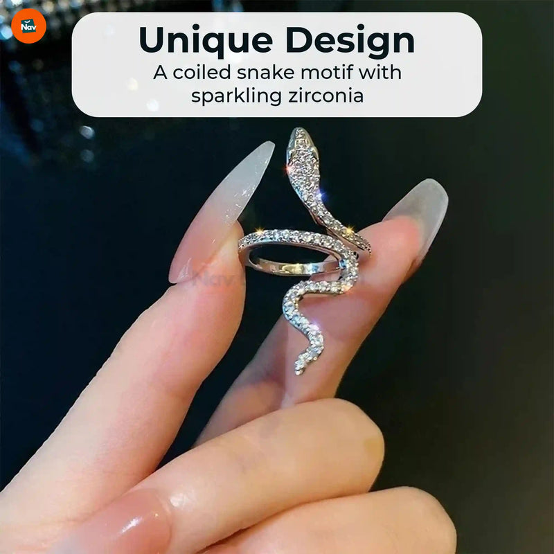 Serpent ring in velvet gift box