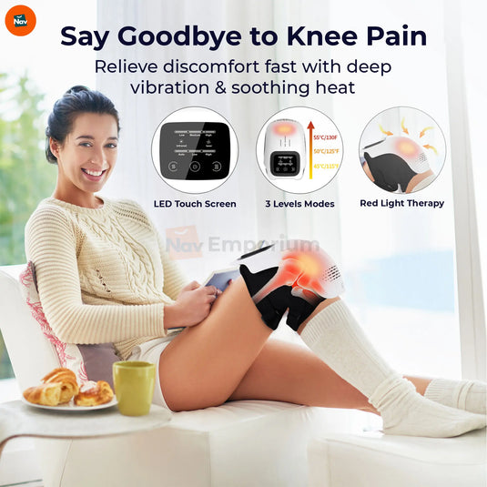 Adjustable strap knee massager