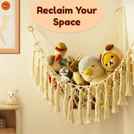 Triangle toy storage hammock nursery