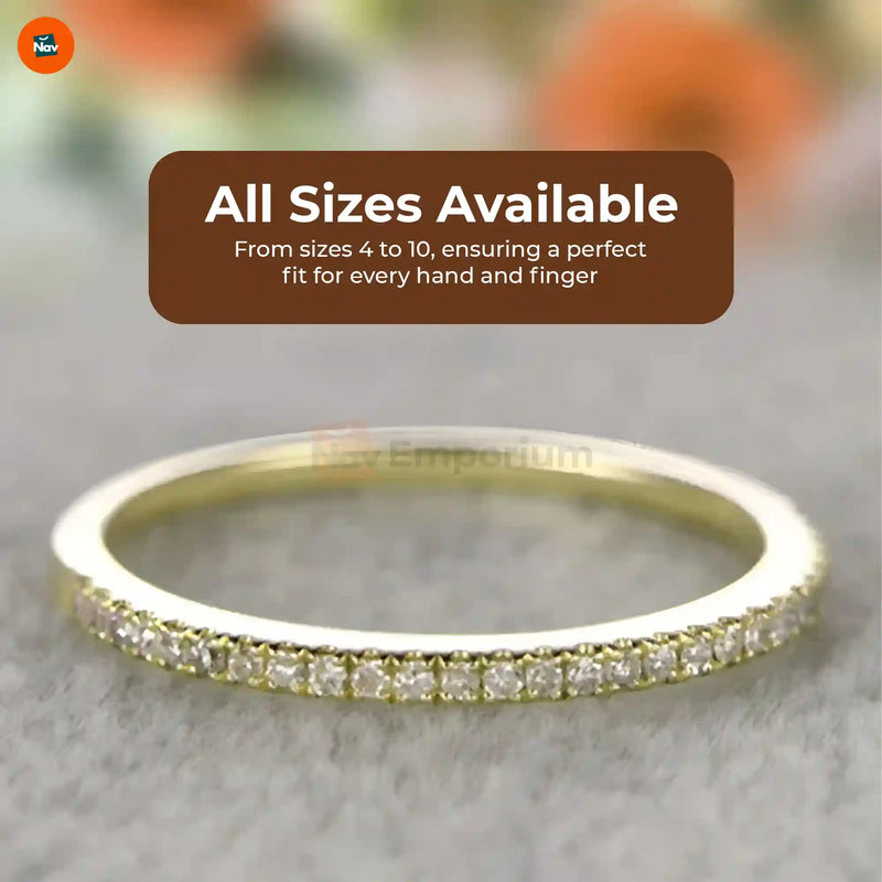 Gold eternity ring stackable