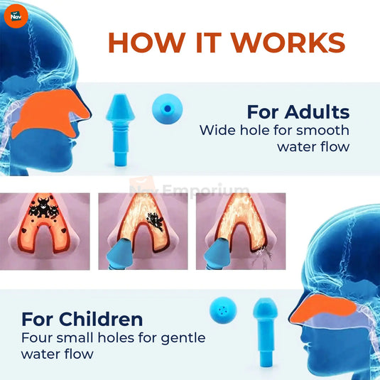 Child-friendly nasal wash tip