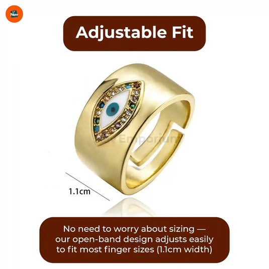 Rose Gold Evil Eye Ring