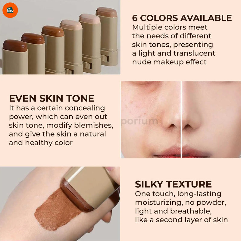 Foundation stick smooth texture