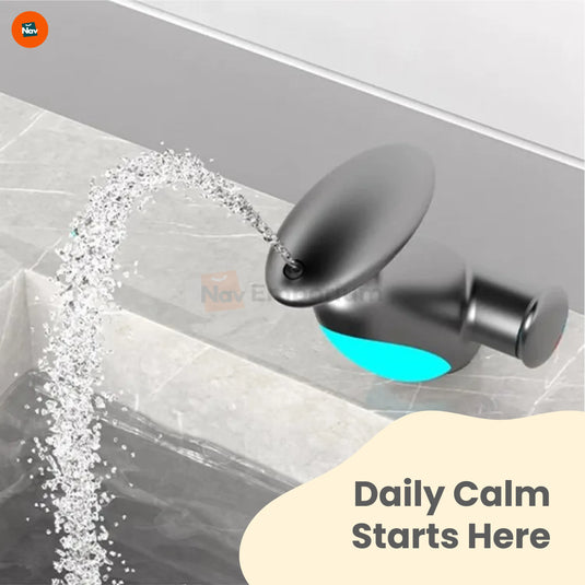 Black pull-out bathroom tap LED