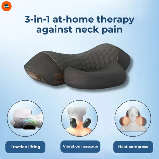Heated neck massager with adapter