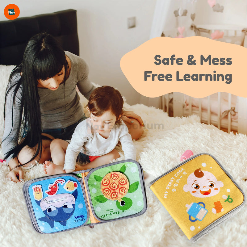 Baby sensory cloth book