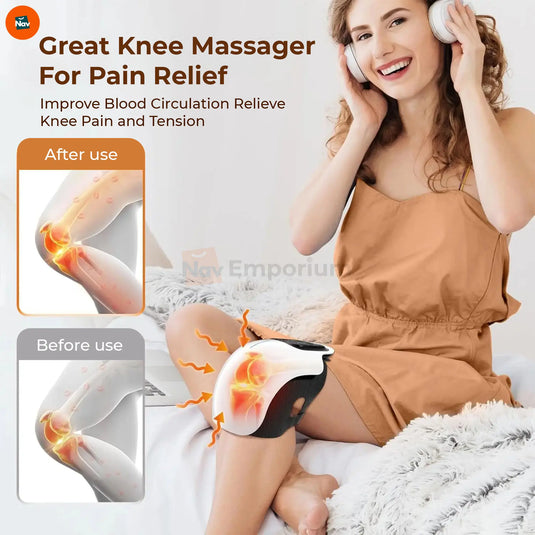 Portable rechargeable knee massager