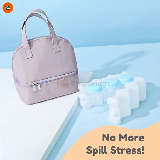 MamaChill bag with baby bottles inside