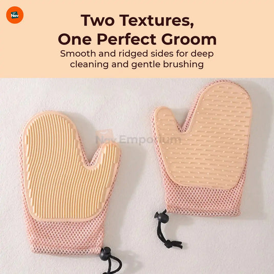 Dog grooming mitt tool