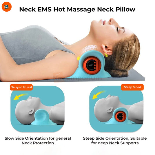 Neck EMS hot massage pillow