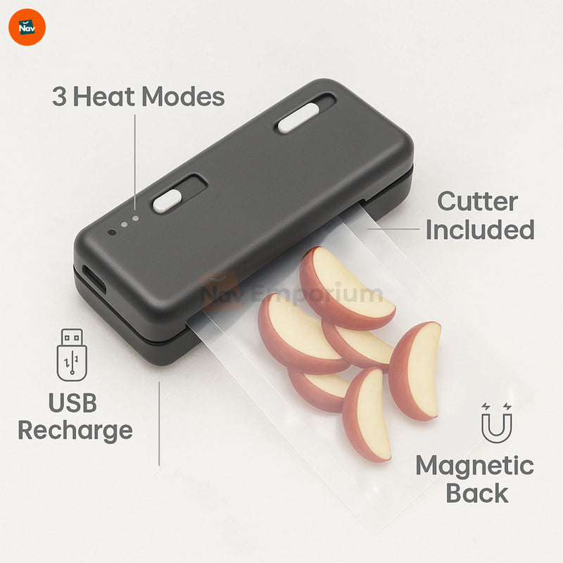Magnetic kitchen bag sealer tool