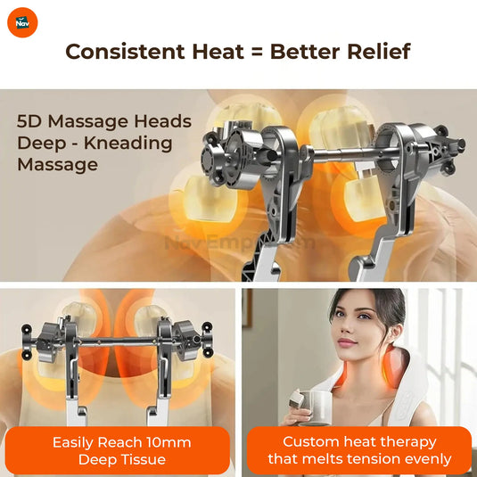Lightweight neck and shoulder massager