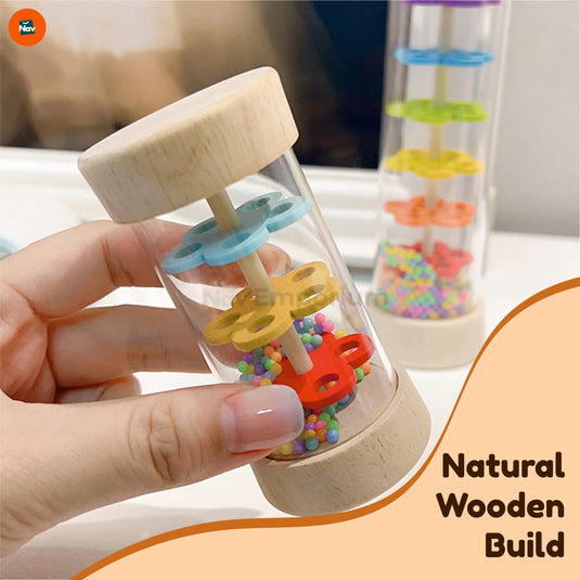 Detailed view wooden rain tube