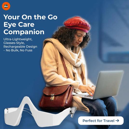 Adjustable intensity eye massager