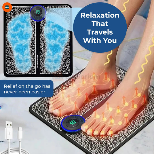 Lightweight foldable EMS foot massager