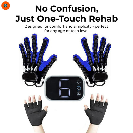 Adjustable fit on hand rehab robot glove