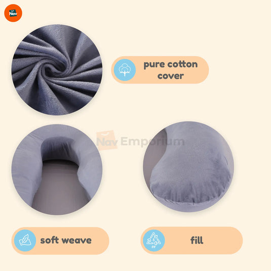 Foldable storage-friendly pregnancy pillow