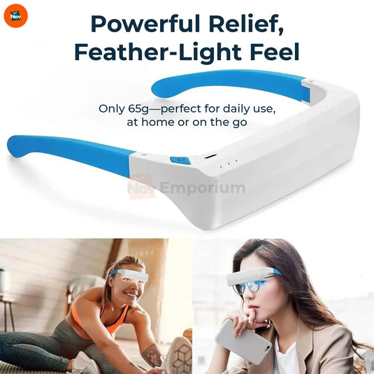 Lightweight eye strain relief glasses