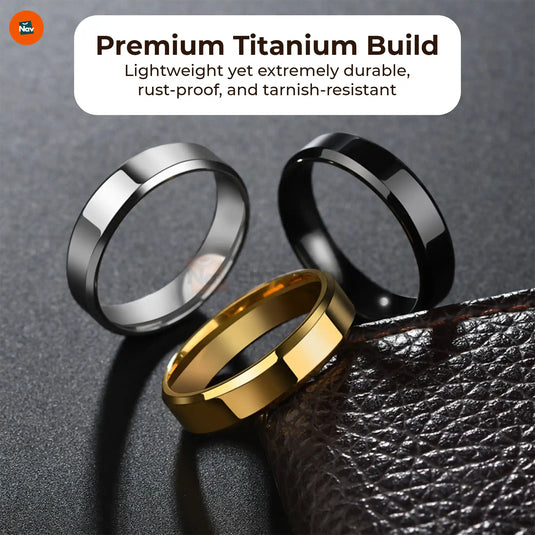 Men's black tungsten ring