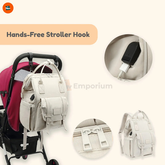 modern diaper backpack storage