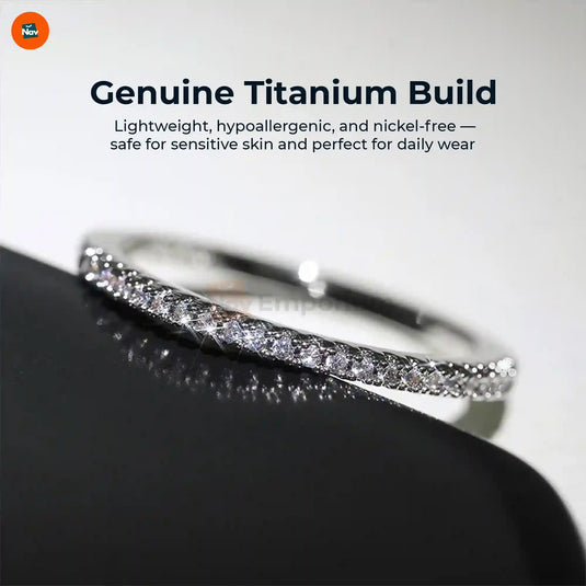 Thin titanium wedding band