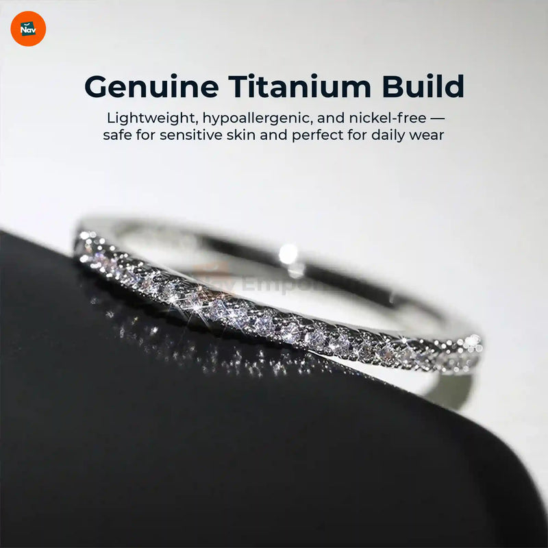 Thin titanium wedding band