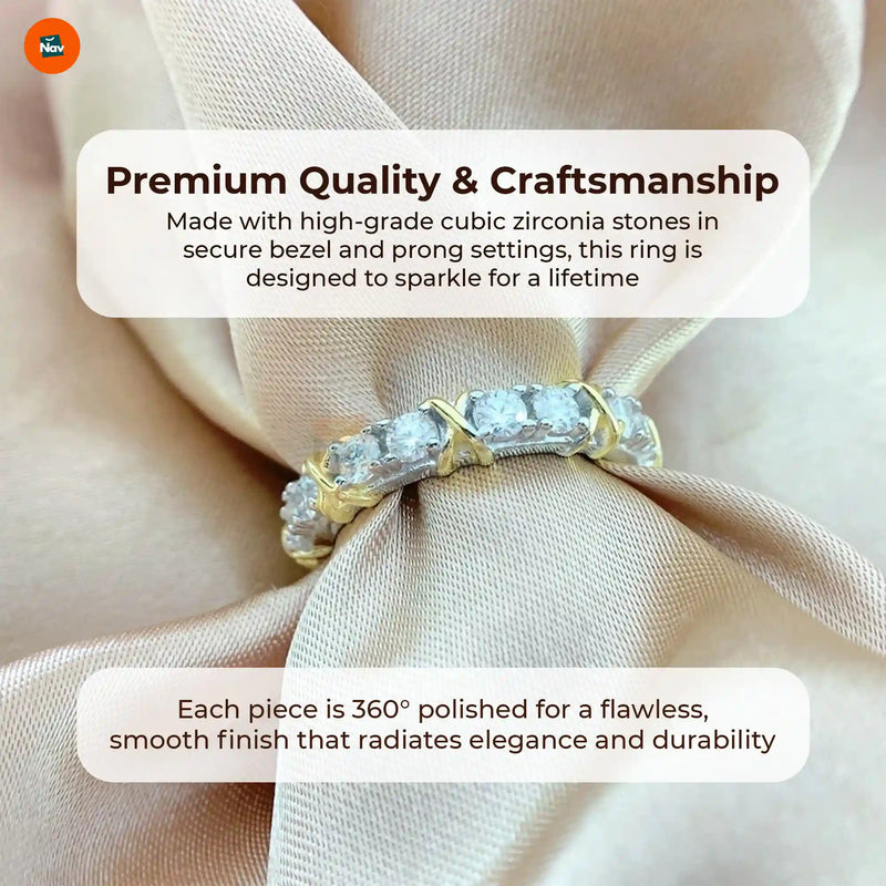 CZ anniversary ring gift