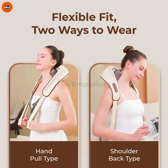 Deep kneading shiatsu neck massager