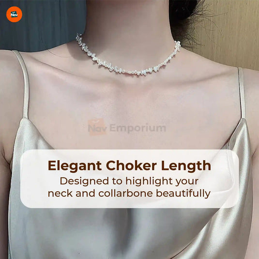 Handmade freshwater pearl choker