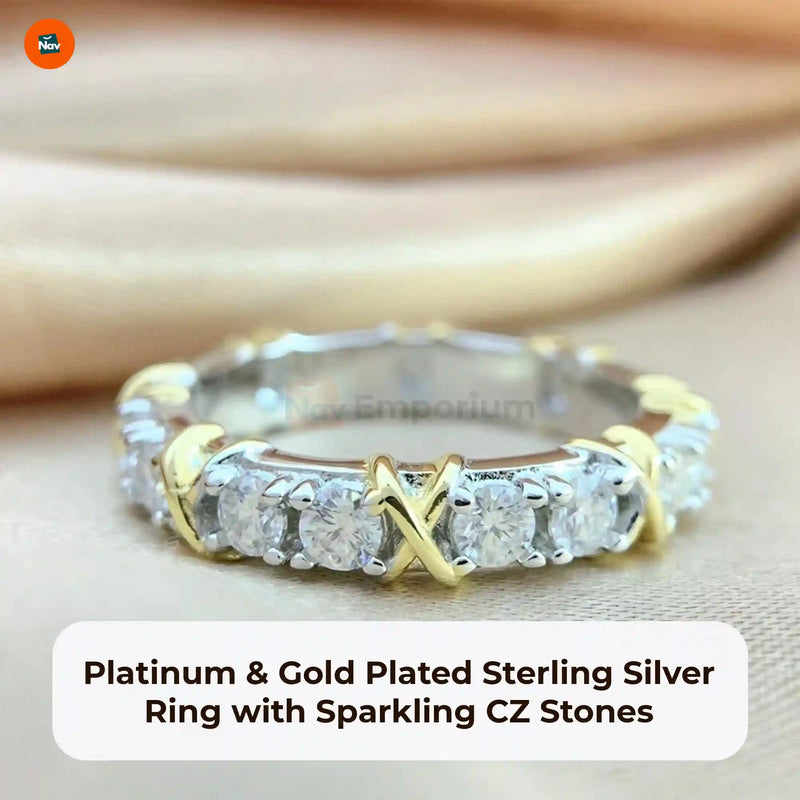 Platinum gold promise ring