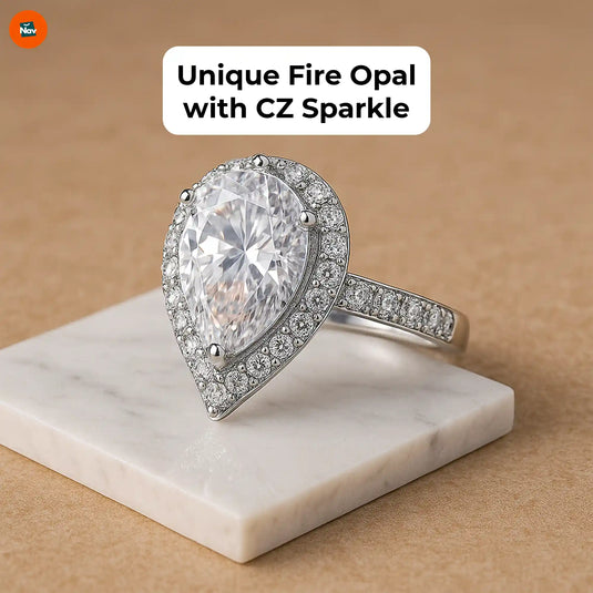 Elegant opal wedding band