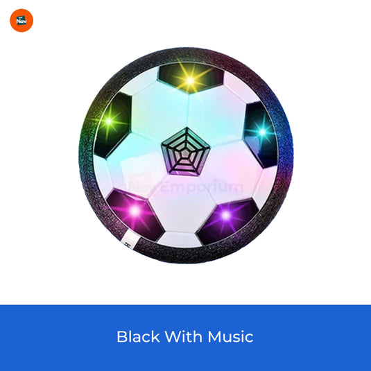 Family fun with hover soccer ball